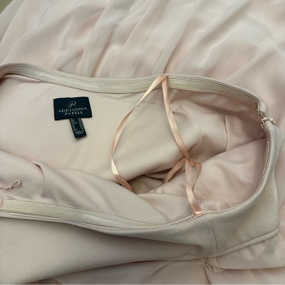 Adrianna Papell Pink One Shoulder Gown size 14 - Picture 6 of 10